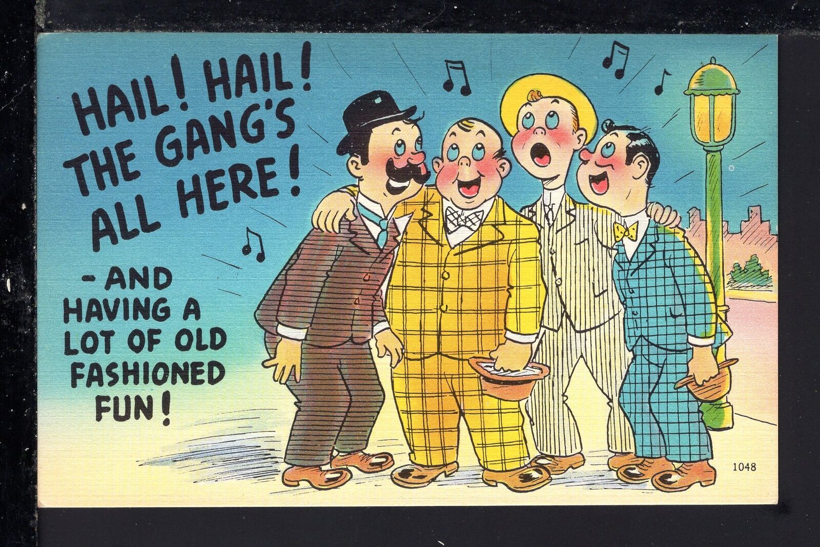 Postcard - Comic - Hail Hail The Gangs All Here