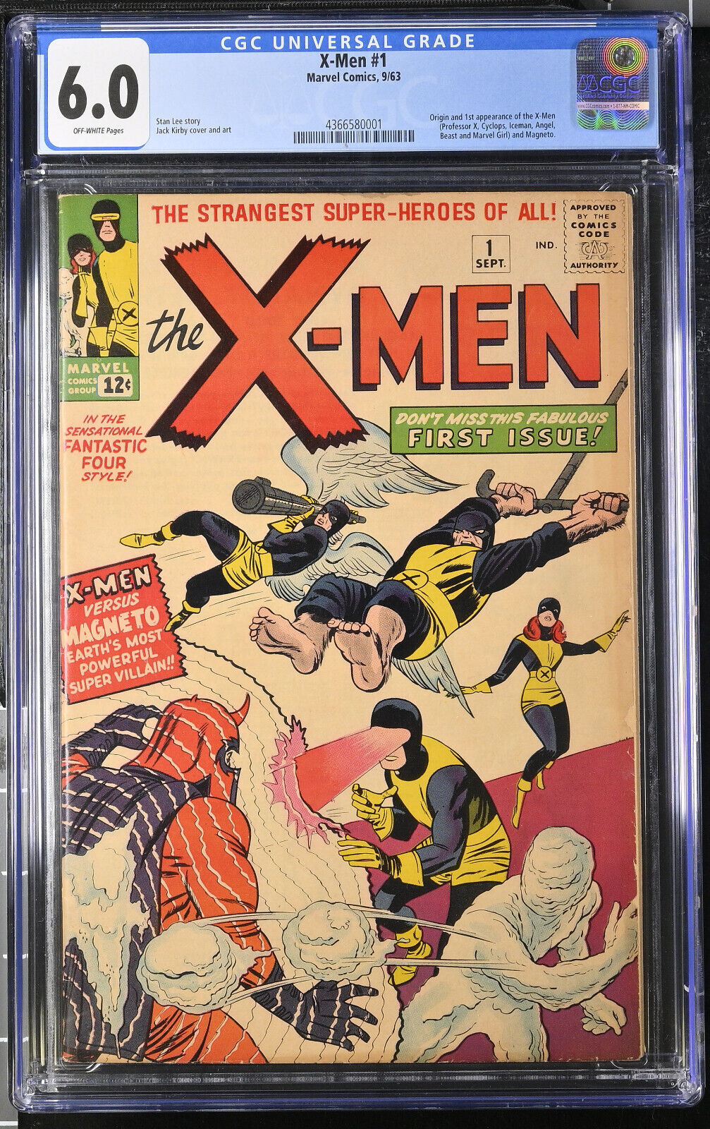 X-Men #1 CGC 6.0 Fine (Marvel 1963) New slab Off-white pages Grail book