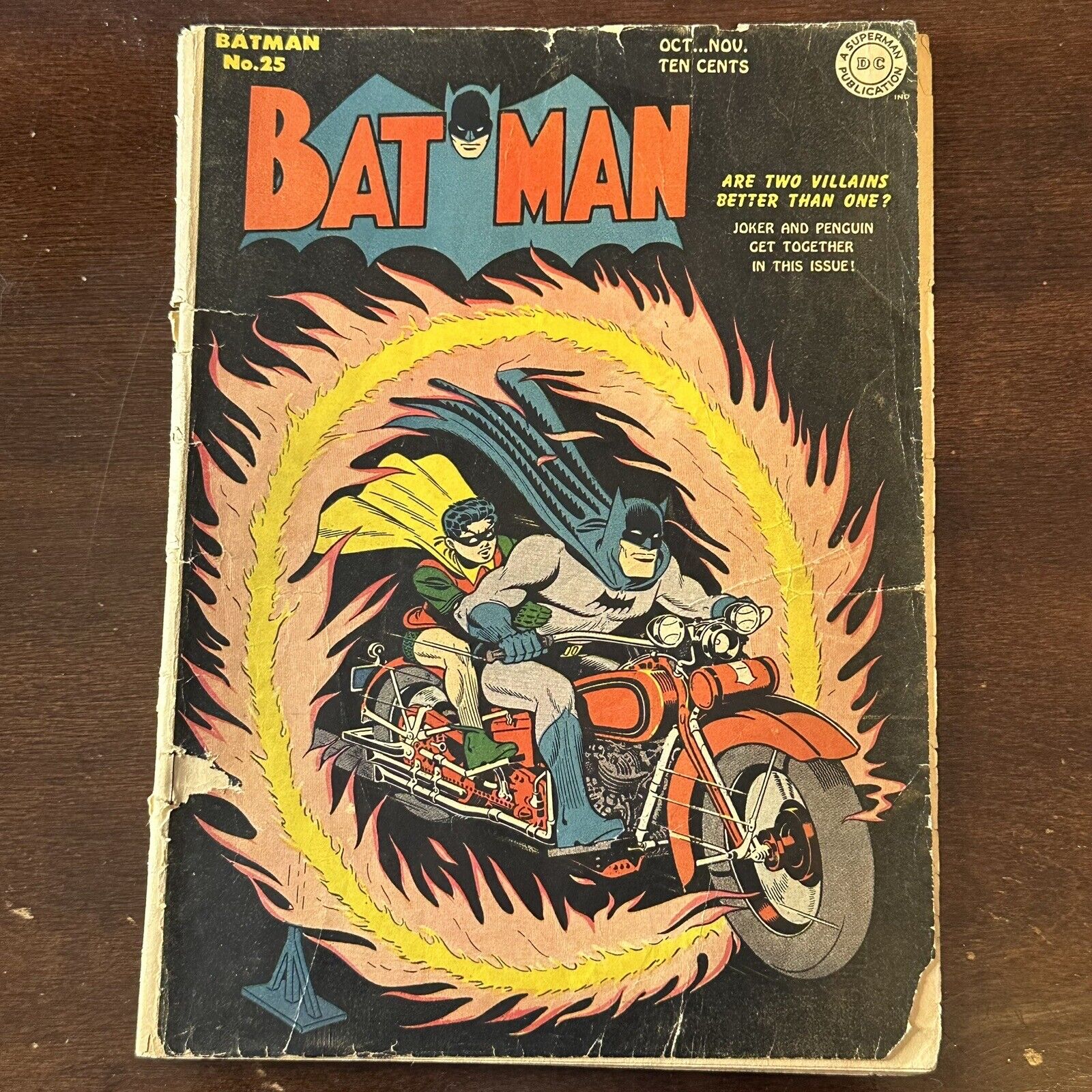 Batman #25 (1944) - 1st Villain Team Up Penguin and Joker