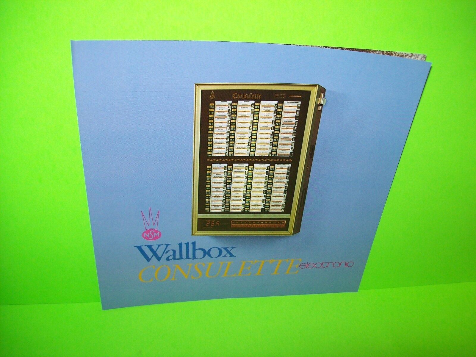 NSM Consulette Wallbox Original NOS German Phonograph Jukebox Music Promo Flyer