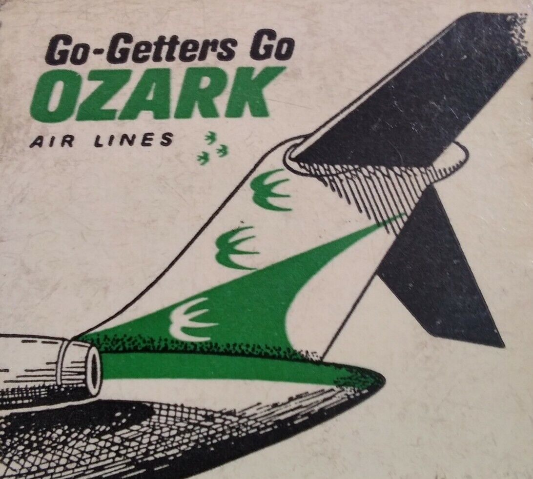 Ozark Airlines Matchbook Vintage 1970s NOS Rare VHTF Go Getter Jet 