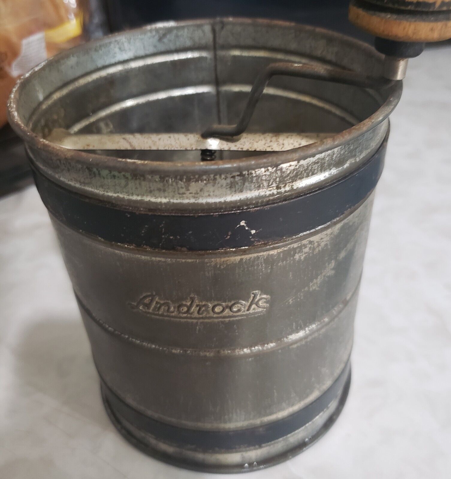 Vintage 1940s/1950s ANDROCK Triple Screen Kitchen Flour Sifter