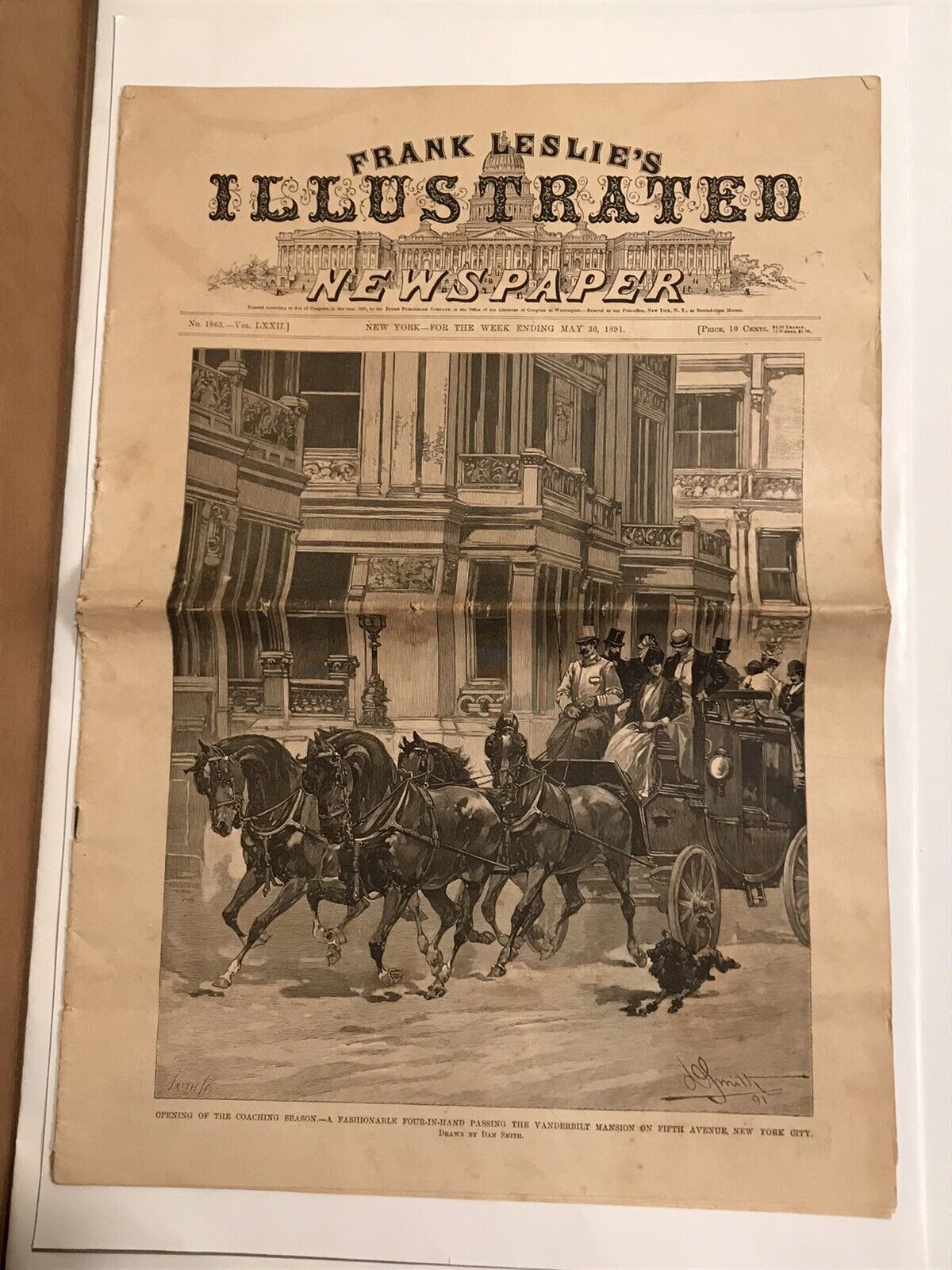 Frank Leslies  “Illustrated Newspaper “ -May 30, 1891-New York-Neat W History++