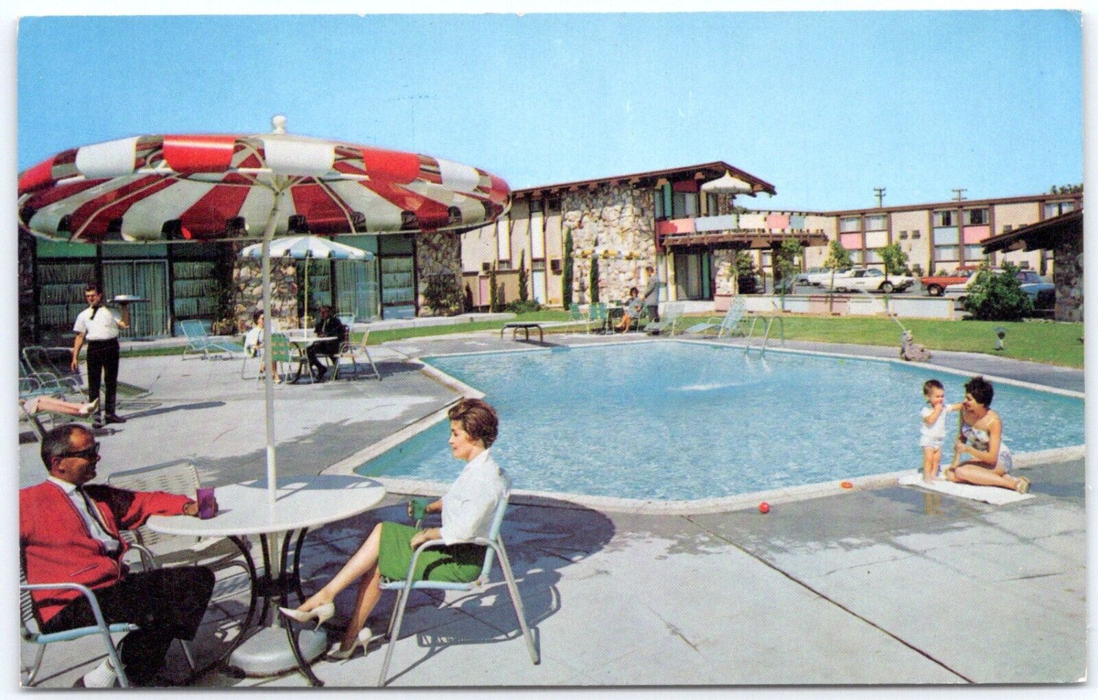 Postcard Concord CA The Concord Inn Garden Hotel Pool Contra Costa Co B07