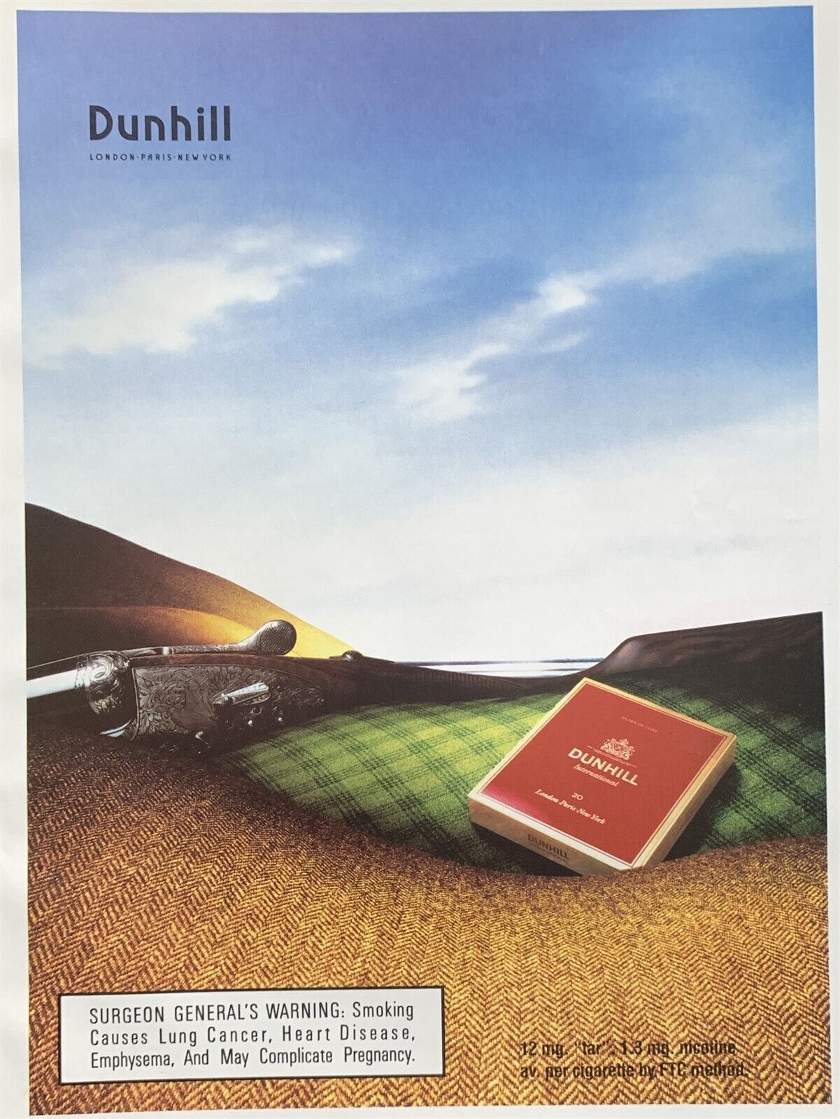 1994 DUNHILL International Cigarettes Vintage PRINT AD