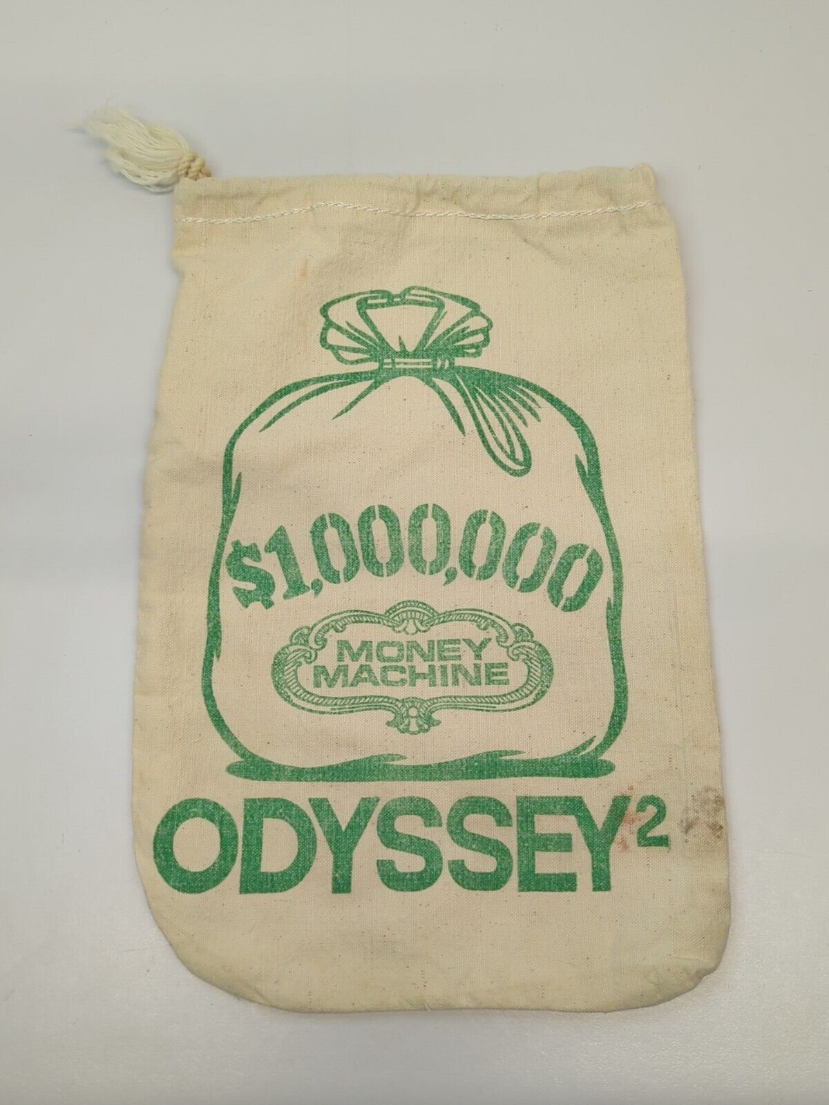Magnavox Odyssey 2 Promo $1,000,000 Money Machine Drawstring Bag Rare 1982 1983