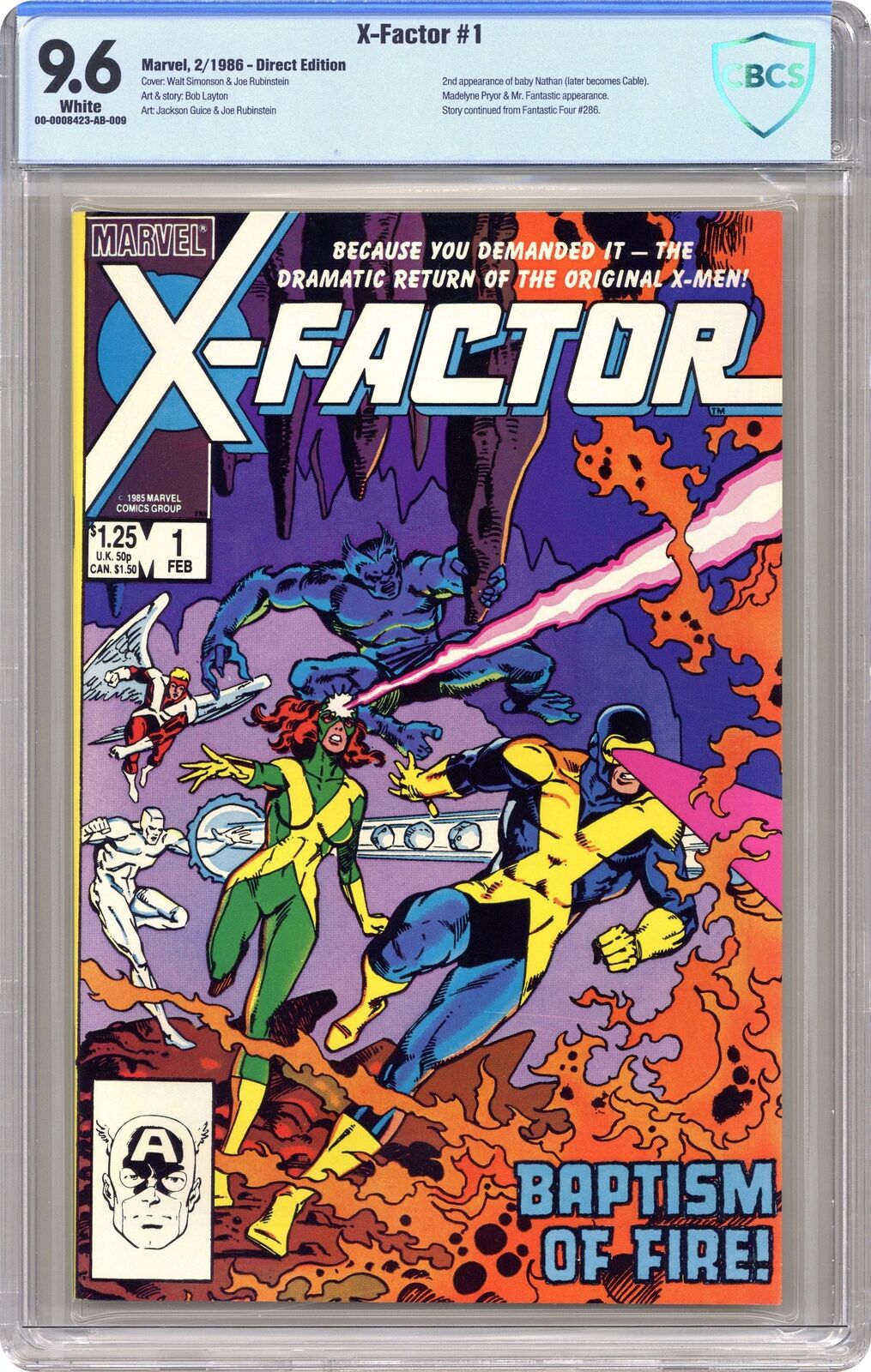 X-Factor 1D CBCS 9.6 1986 1st app. X-Factor