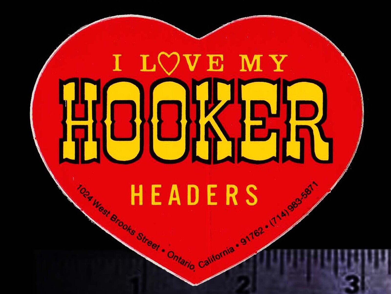 HOOKER HEADERS - Original Vintage 1970\'s 80’s Racing Decal/Sticker 