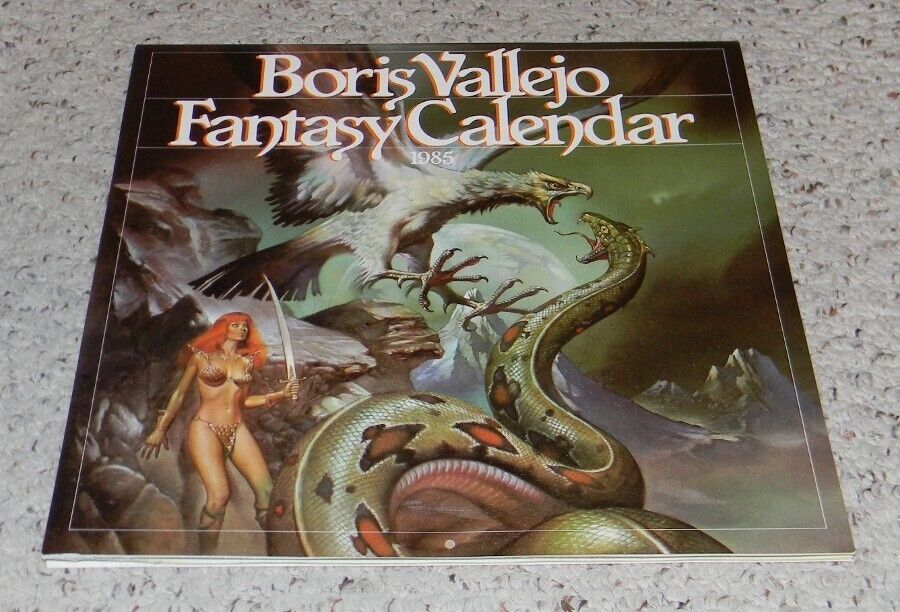1985 Boris Vallejo - Fantasy / Mythology Calendar - PLEASE READ