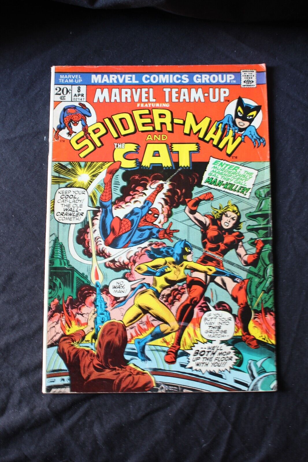 Marvel Team-Up #8, Good/Very Good -, 3.5 to 4.0, 1973, Spider-Man and The Cat