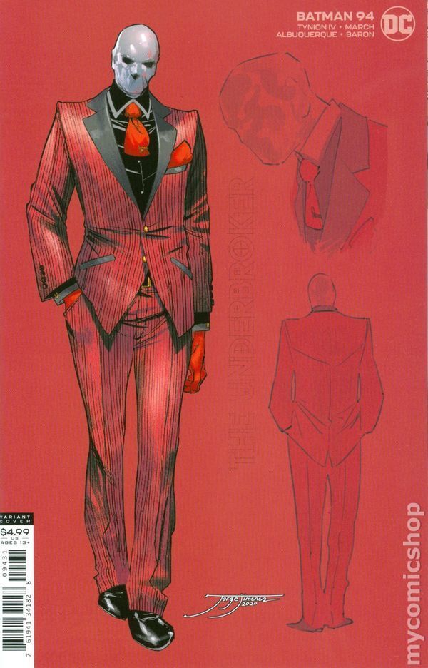 Batman #94C Jimenez Design 1:25 Variant VF 2020 Stock Image