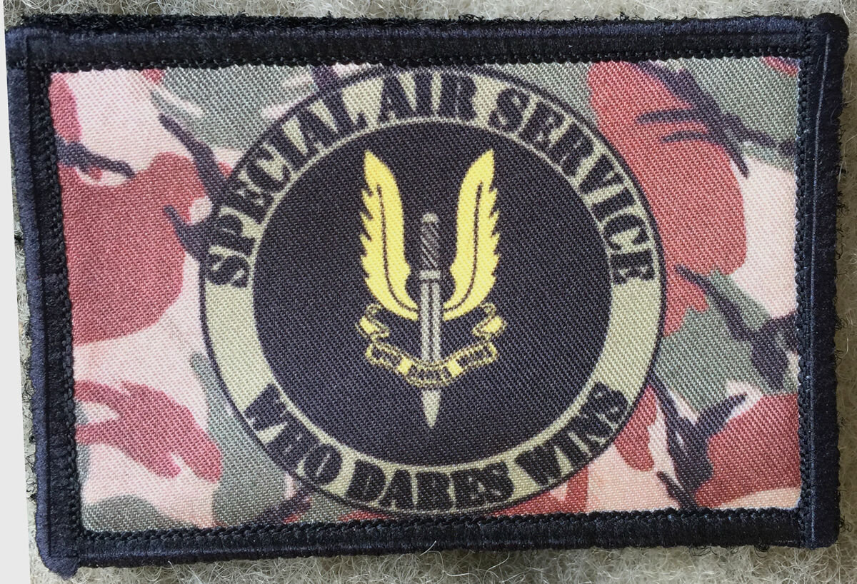 British Special Forces SAS Morale Patch Tactical Military Army Badge Hook Flag