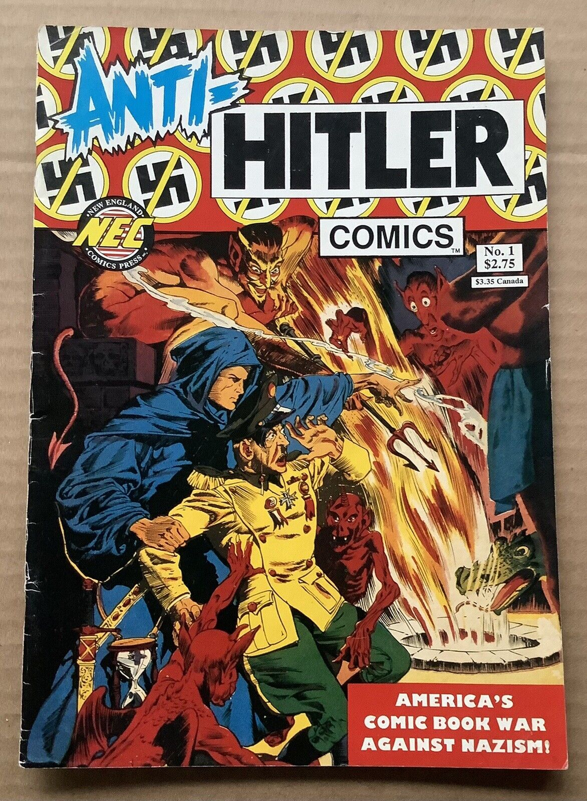 ANTI-HITLER COMICS #1 (1992) New England Comics; Very Good/Fine
