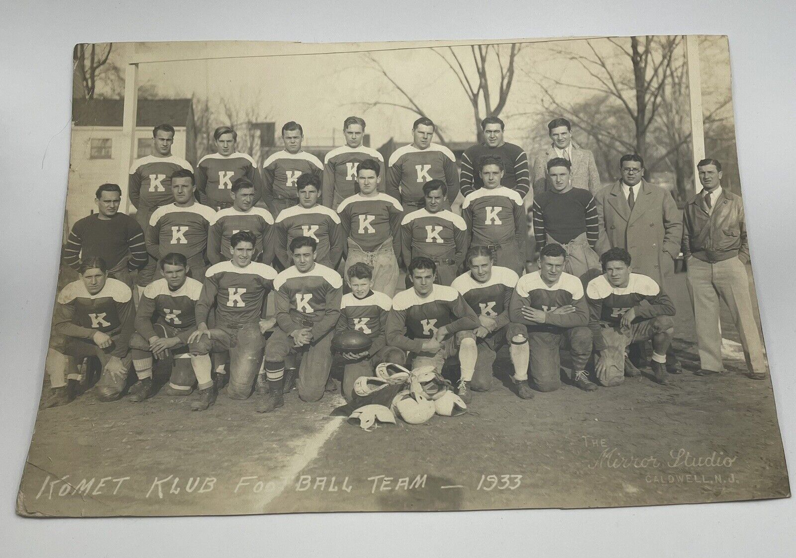 1930s Vintage Football Photo Komet Club New Jersey