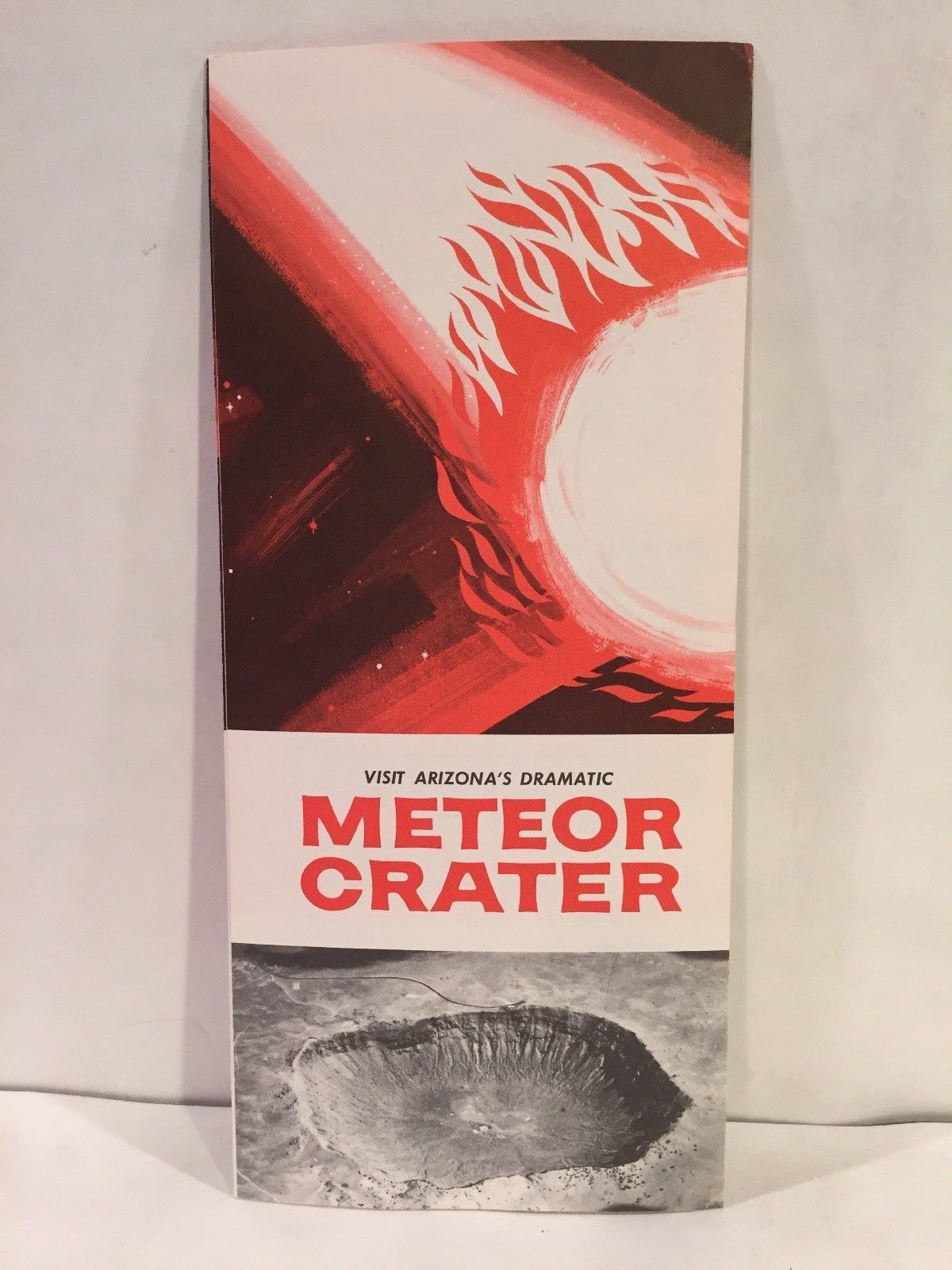 1968 VISIT ARIZONA\'S DRAMATIC METEOR CRATER Map & Tourist Travel Brochure