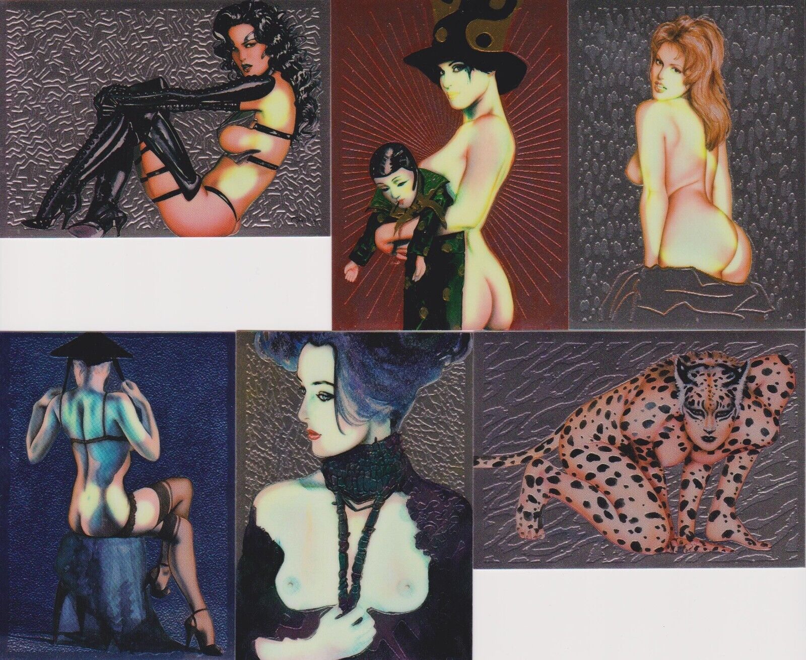 OLIVIA~OBSESSIONS IN OMNICHROME~CHASE TRADING CARD SET #C1 C2 C3 C4 C5 C6~1997