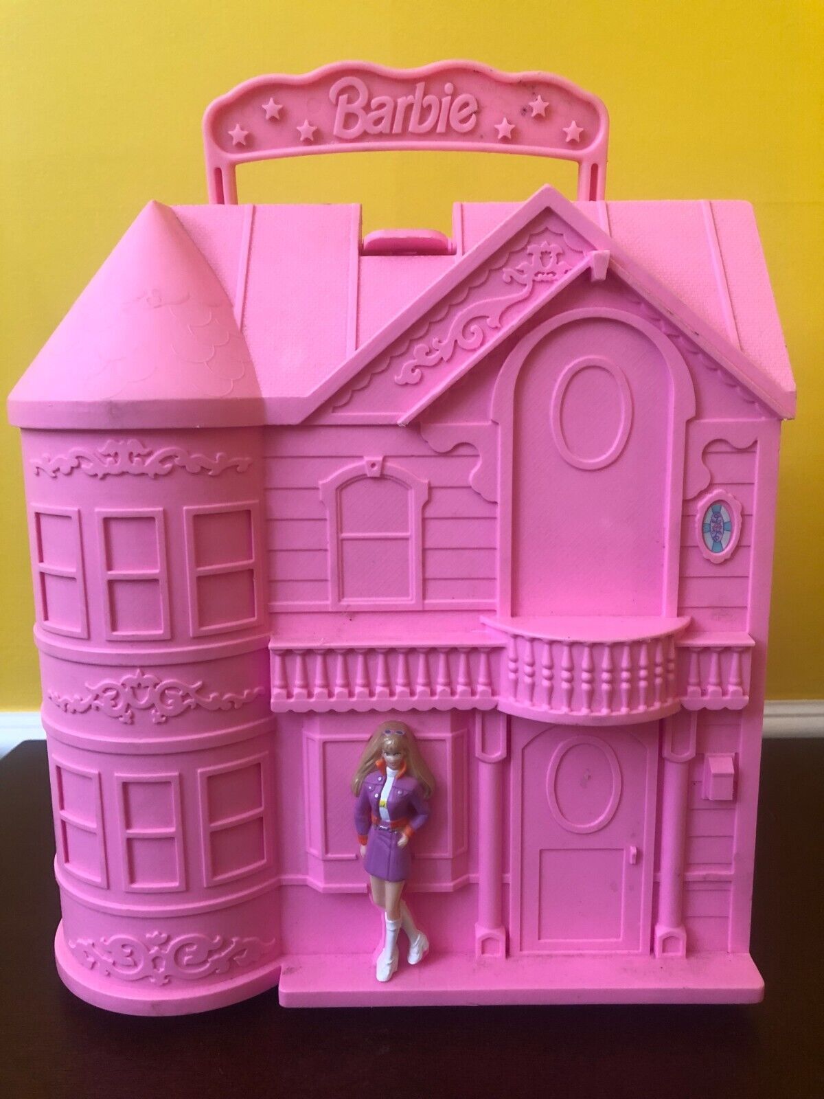 Vintage 1997 Mattel Barbie Pink Dreamhouse Thermos Brand Plastic Lunchbox