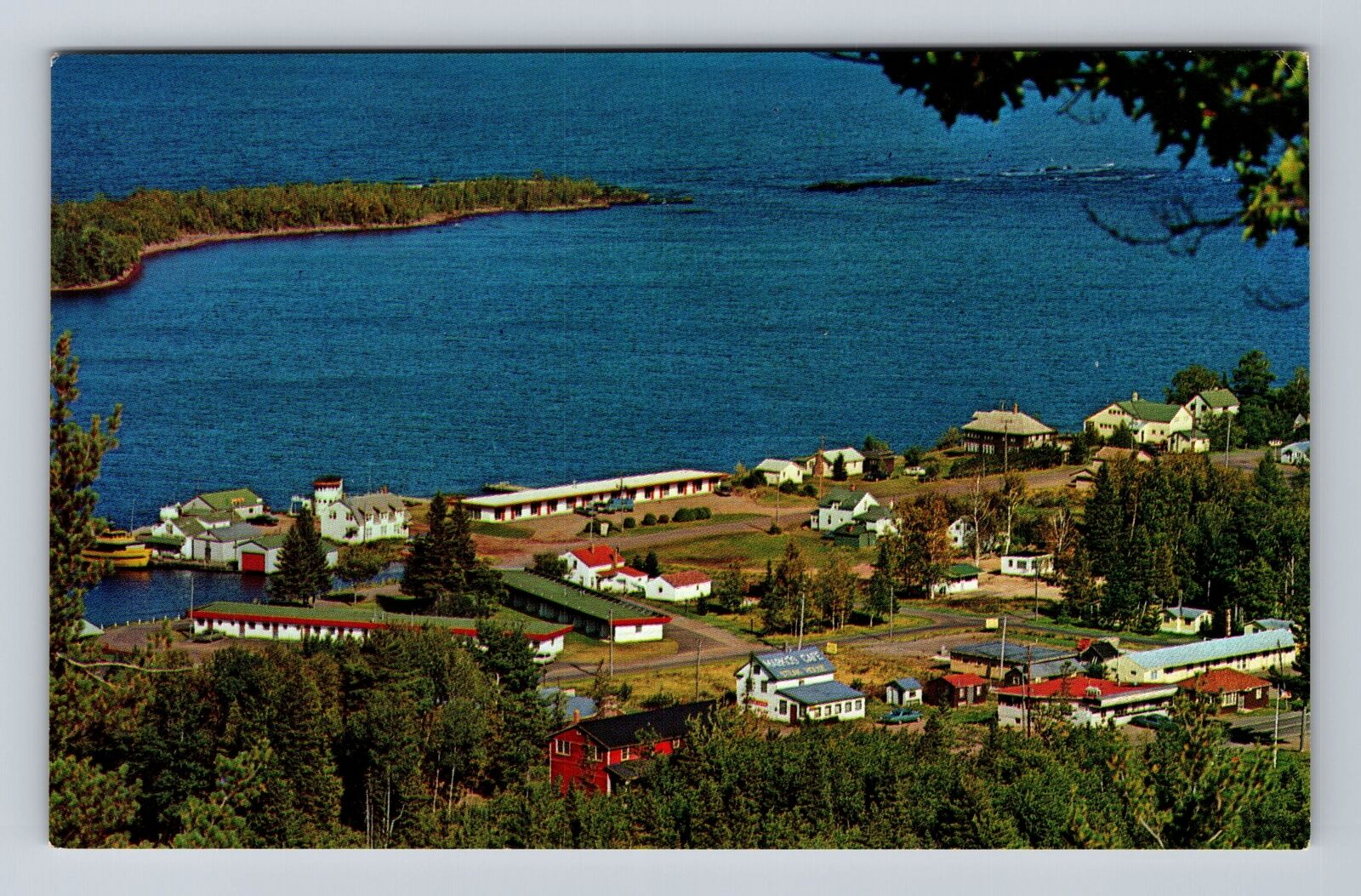 Copper Harbor MI-Michigan, Upper Peninsula, Keweenaw County Vintage Postcard