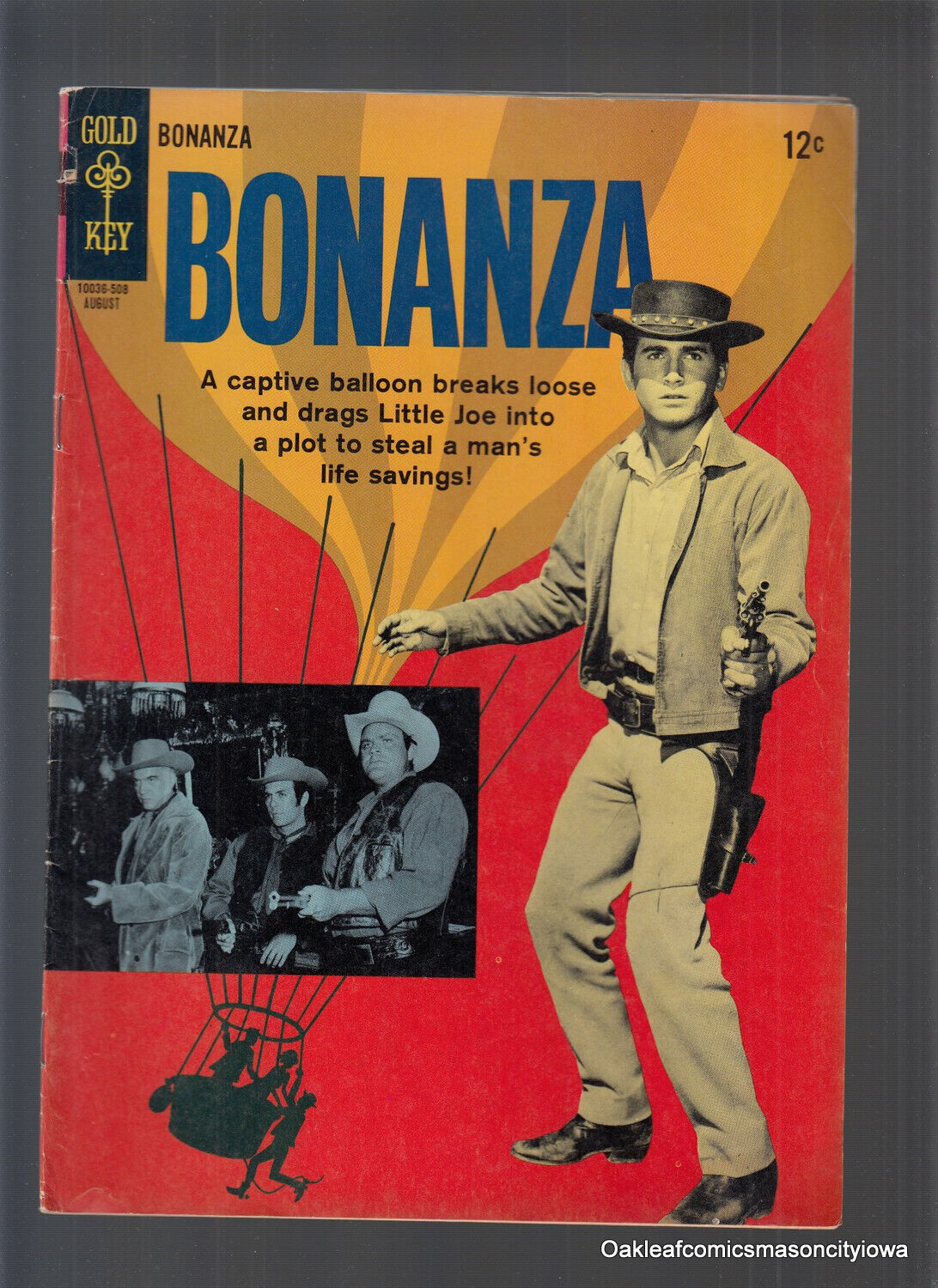 Bonanza #15 Dell Comic Fine 1965 Michael Landon Dan Blocker Cartwrights