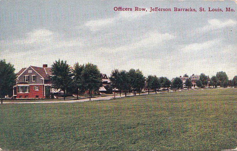  Postcard Officers Row Jefferson Barracks St Louis MO