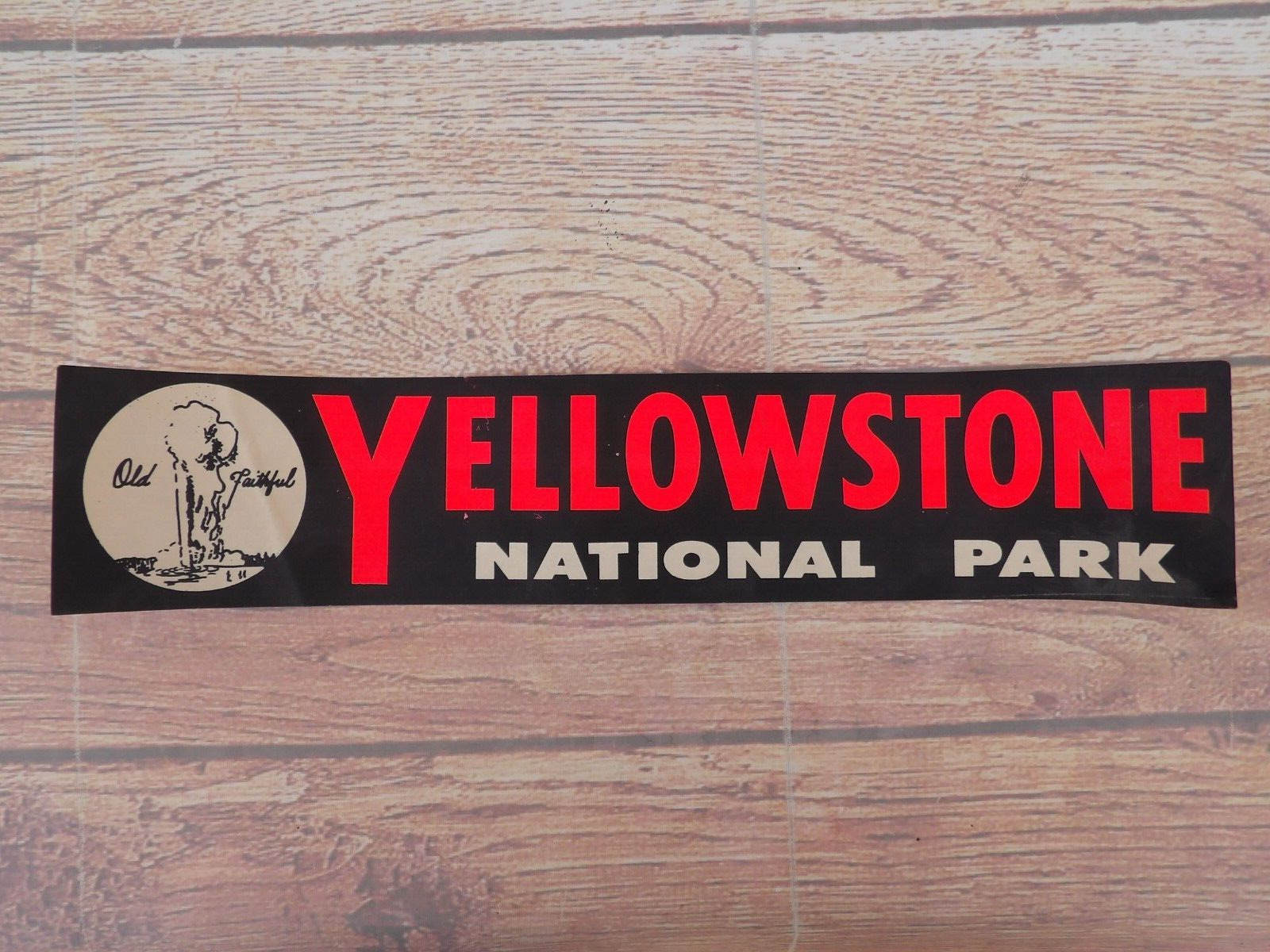 Vintage Yellowstone National Park Bumper Sticker-15\