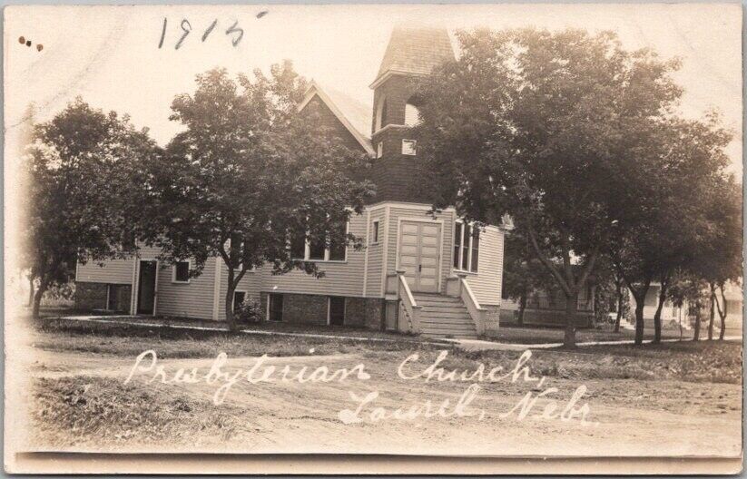 1910s LAUREL, Nebraska RPPC Photo Postcard 