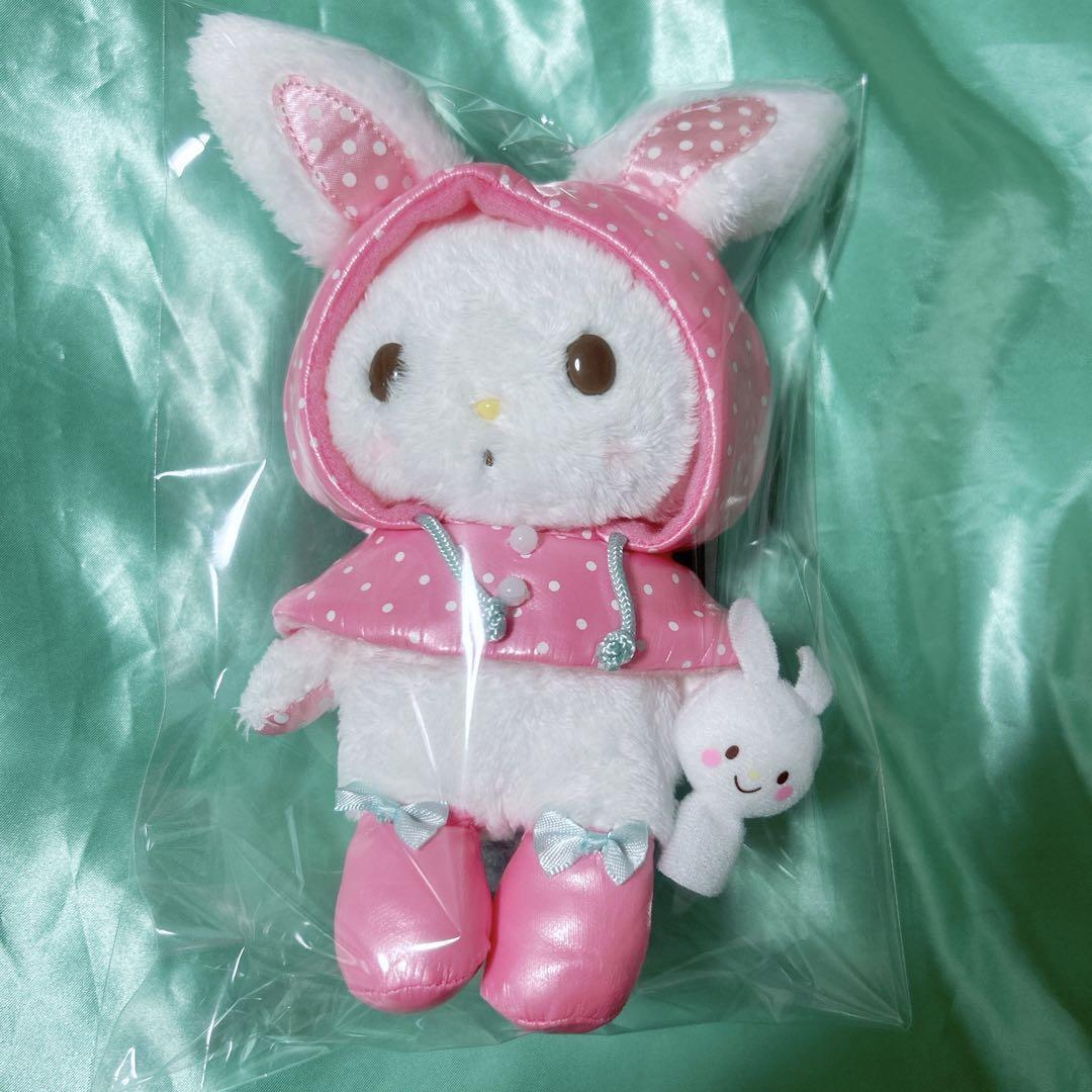 Sanrio Wish Me Mell Mascot Plush Toy Raincoat Pink