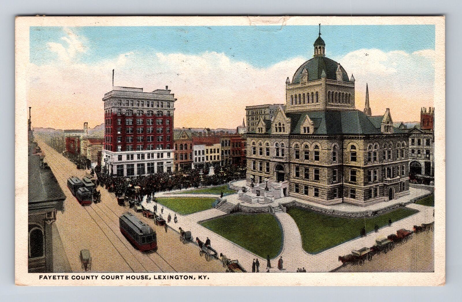 Lexington KY-Kentucky, Fayette County Court House Antique c1915 Vintage Postcard