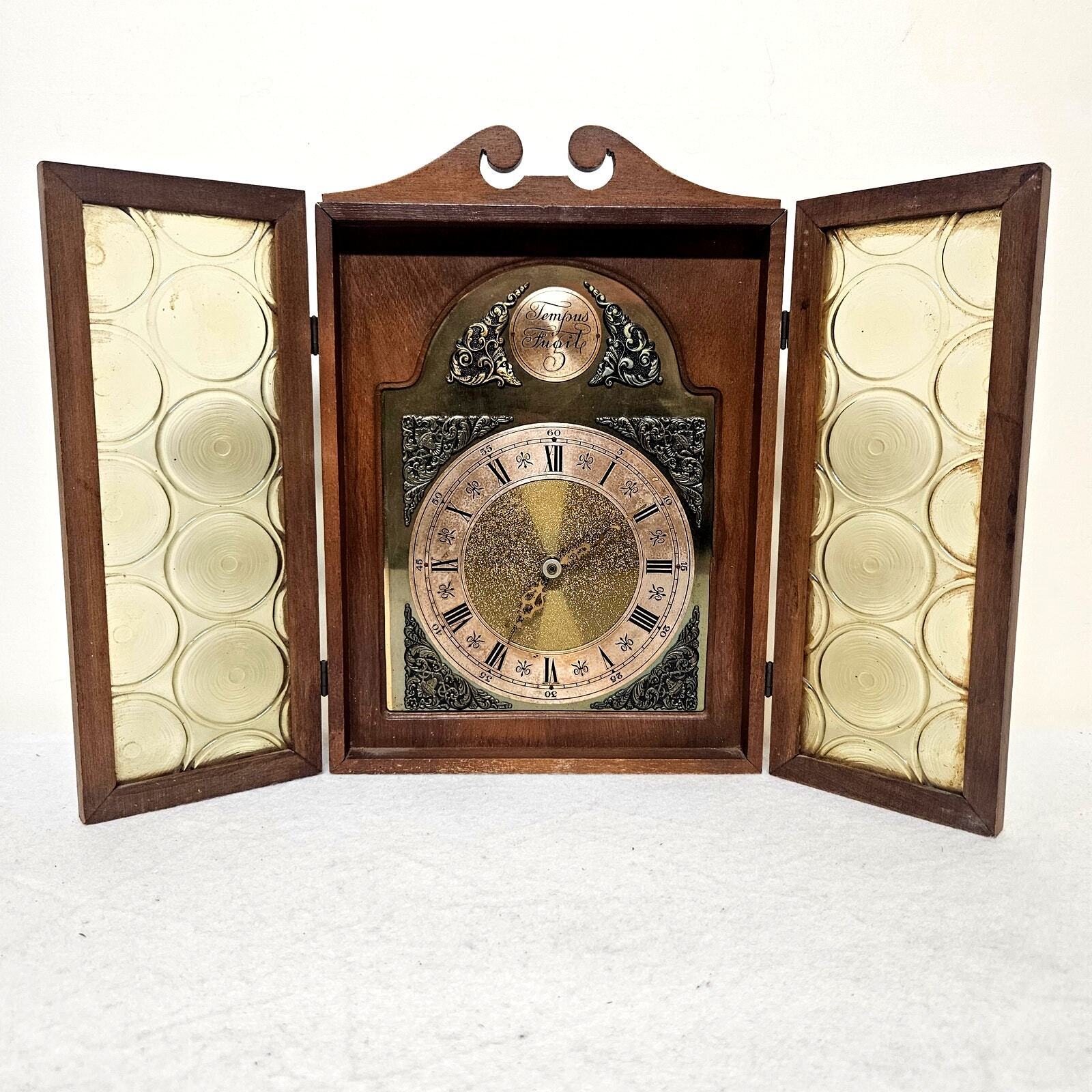 Vintage Tempus Fugit Bottle Glass Wall Clock (Read Description)