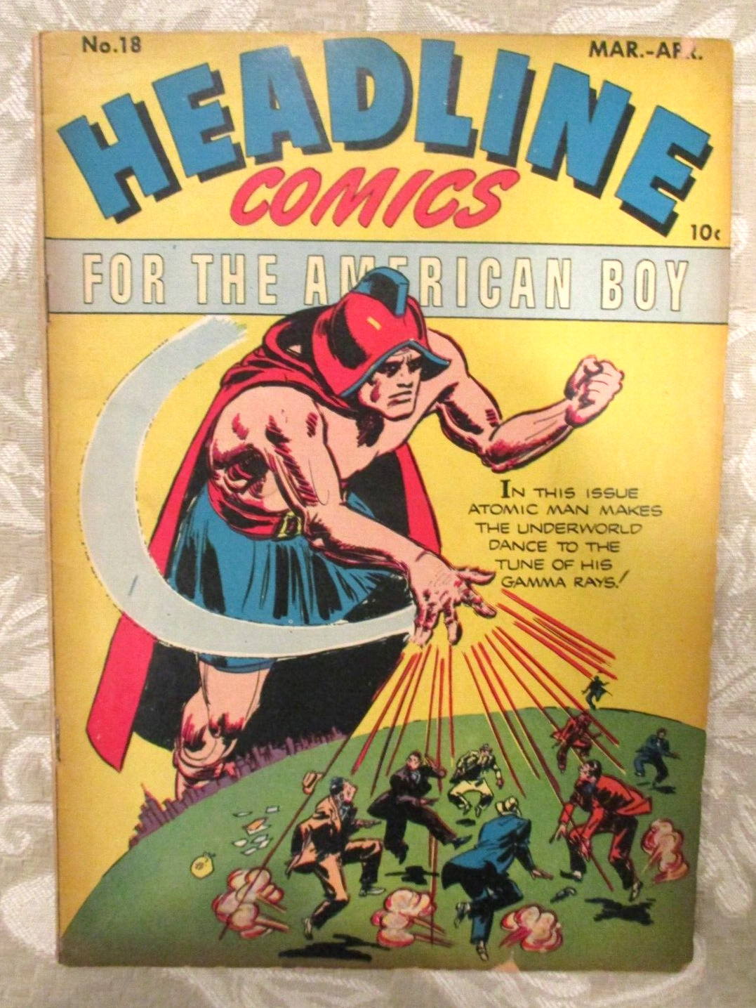 HEADLINE COMICS #18 - 1946 PRIZE, -VG/VG, 2ND ATOMIC MAN CVR, SCARCE, KIEFER-ART