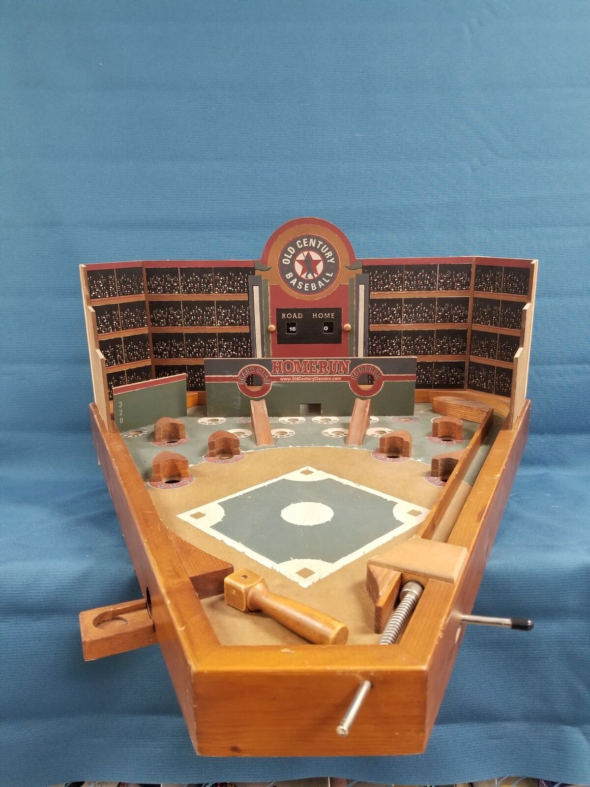 Large Old Century Baseball TableTop Pinball Style Game Wood Completeness Unknown