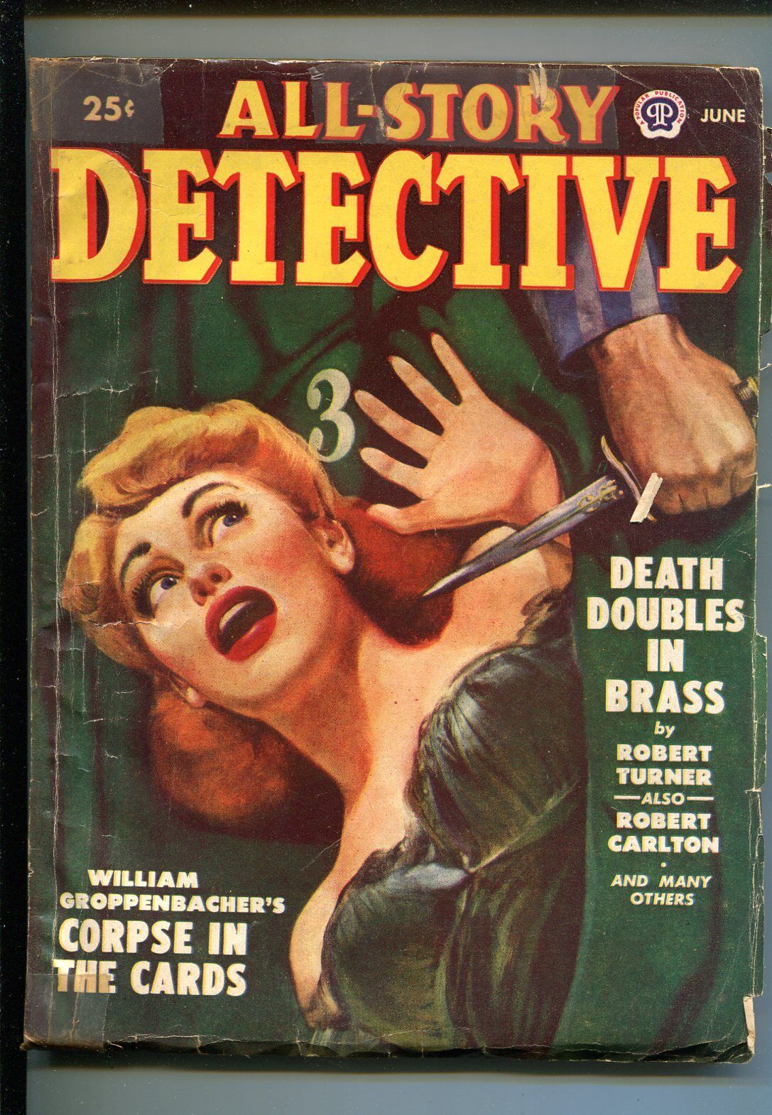 PULP:  All-Story Detective 6/1949-spicy babe-MacDonald-Kornbluth-hardboiled p...