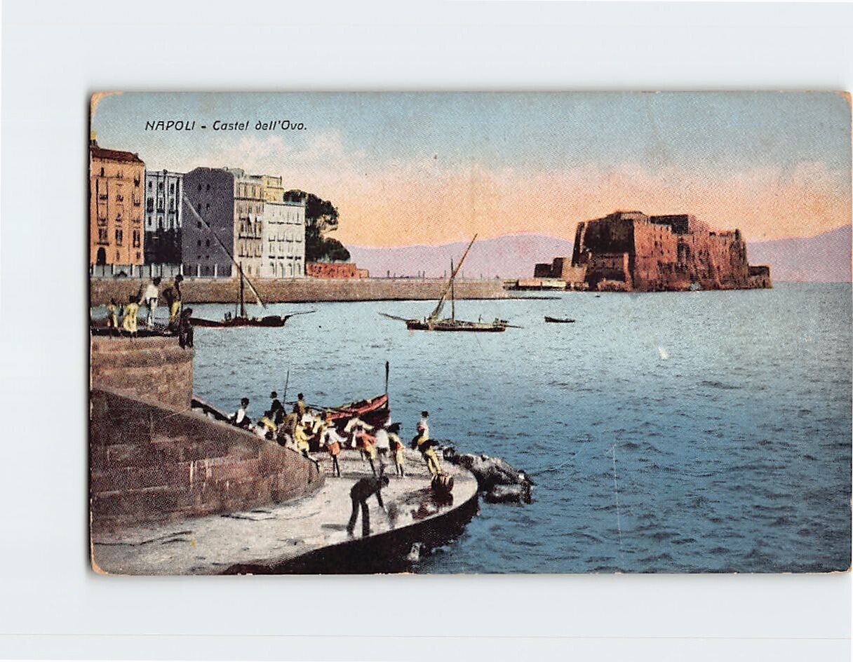 Postcard Castel dell\'Ovo Naples Italy