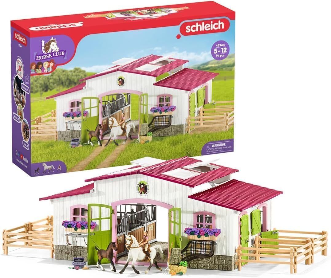 Horse Club Gifts for Girls and Boys, Riding Center with Rider and Toys