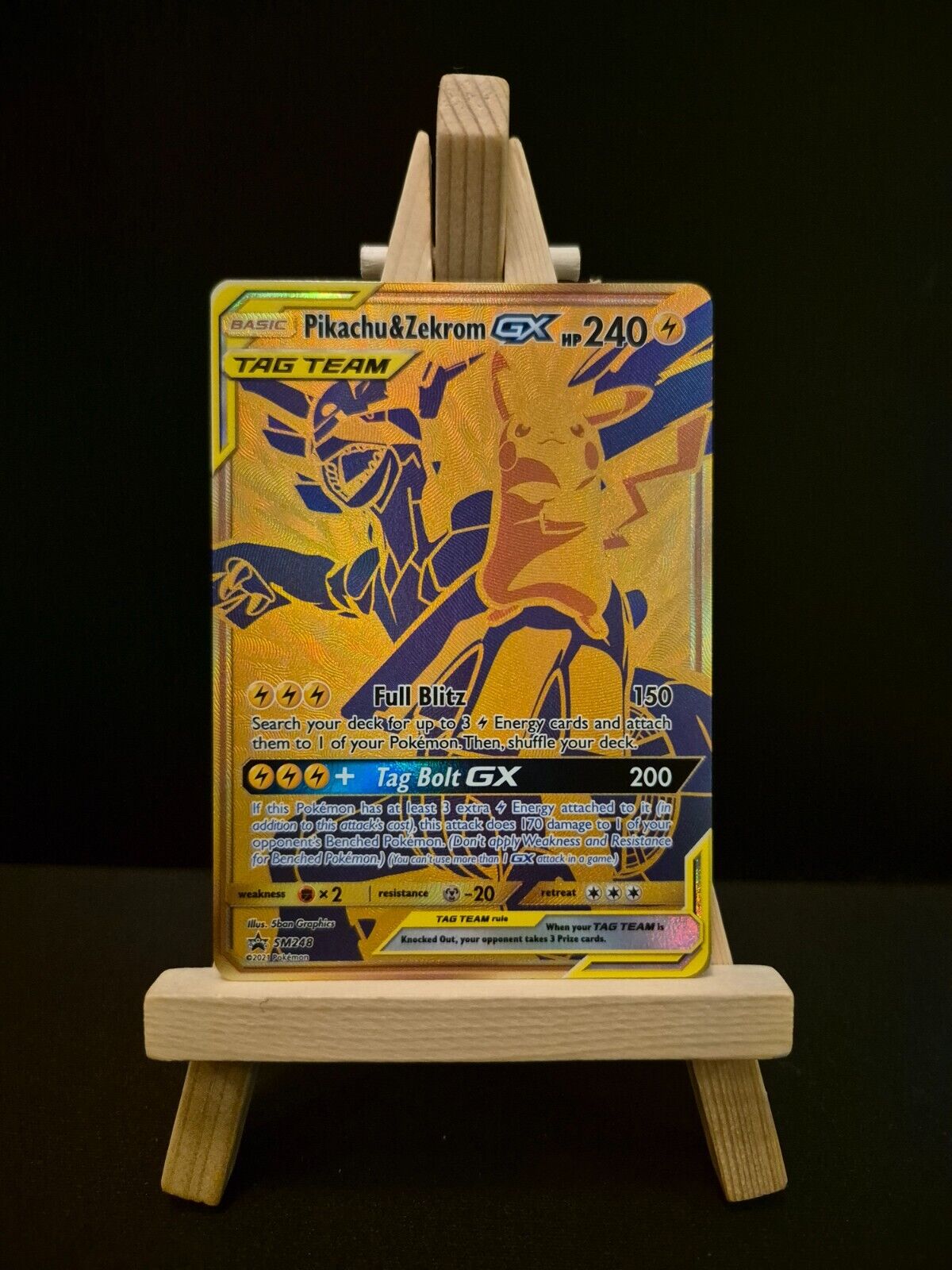 Pokémon TCG Pikachu & Zekrom GX Sun & Moon SM248 Holo Promo