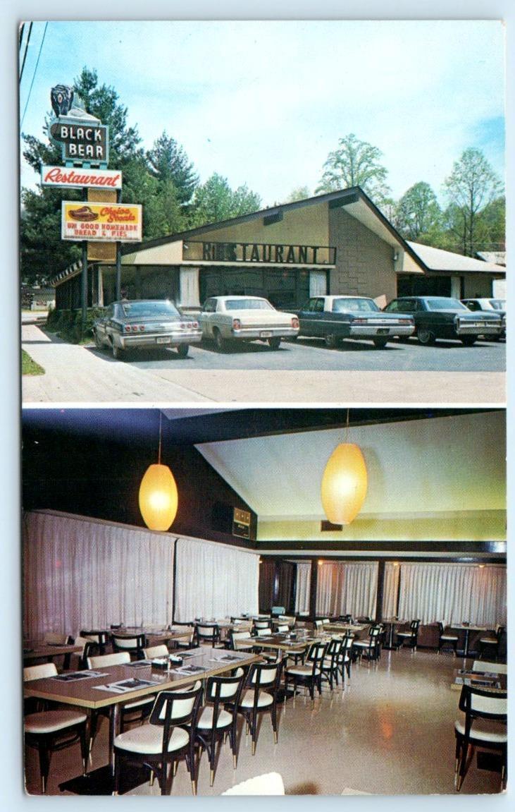 GATLINBURG, Tennessee TN ~ Roadside BLACK BEAR RESTAURANT c1960s Cars Postcard