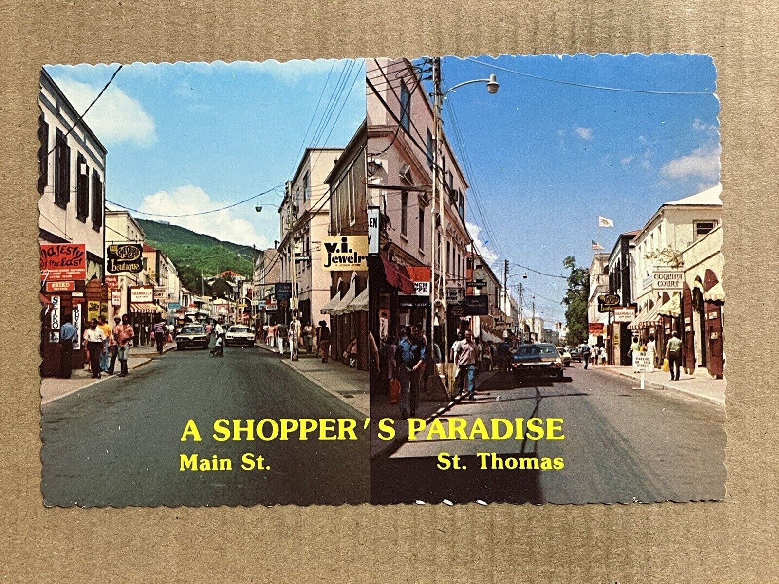 Postcard Charlotte Amalie St Thomas Virgin Islands Main Street Dronningens Gade