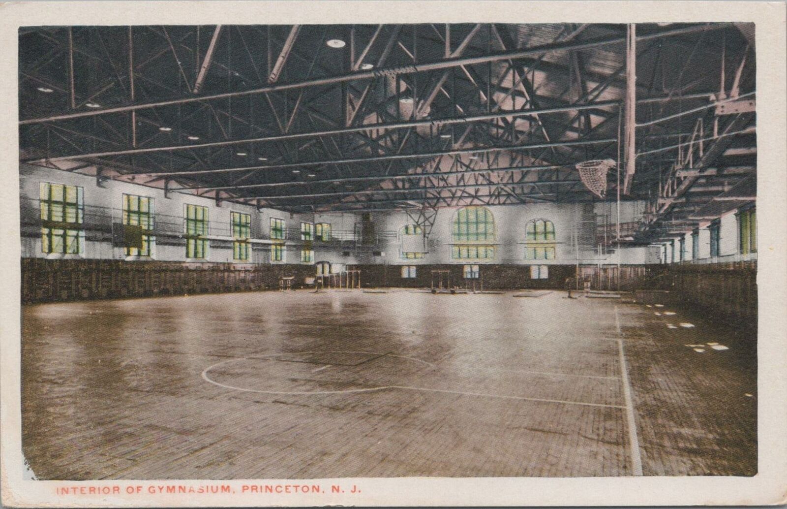 Postcard Interior Gymnasium Princeton University NJ 
