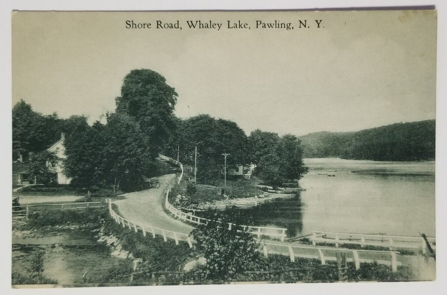 Shore Road - Whaley Lake Pawling NY Dutchess County NY Postcard
