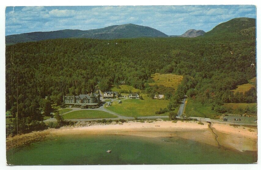 Seal Harbor Mt. Desert Island ME Seaside Inn & Beach Postcard Maine