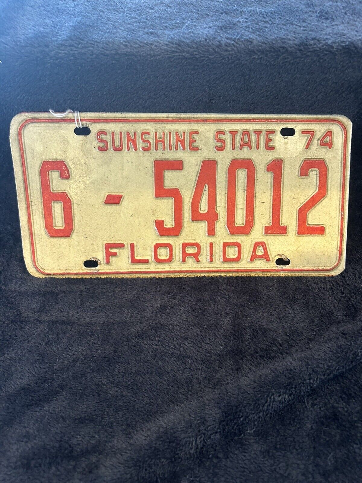 Vintage Florida License Plate 1974