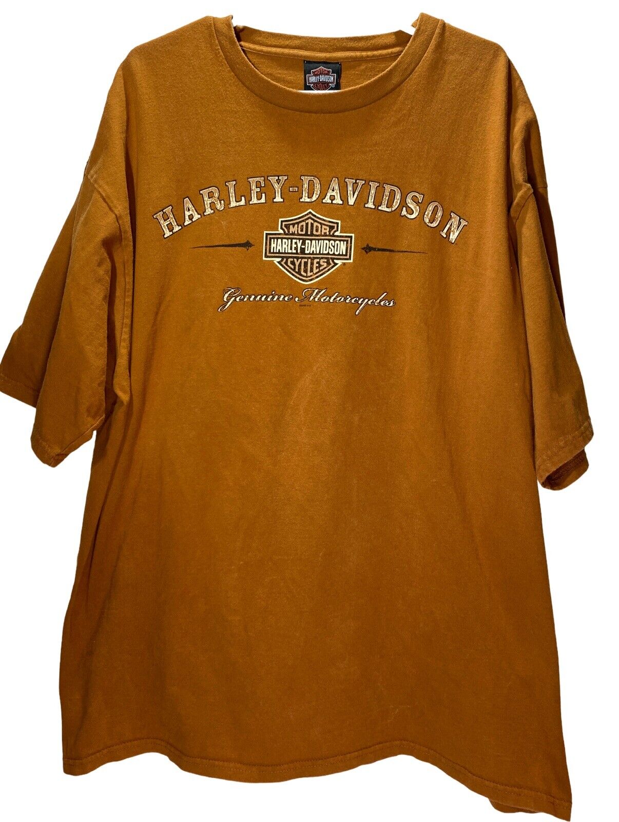 Harley Davidson Gaylord MI Mens 3XL Harley Orange T-Shirt Zips 45th Parallel