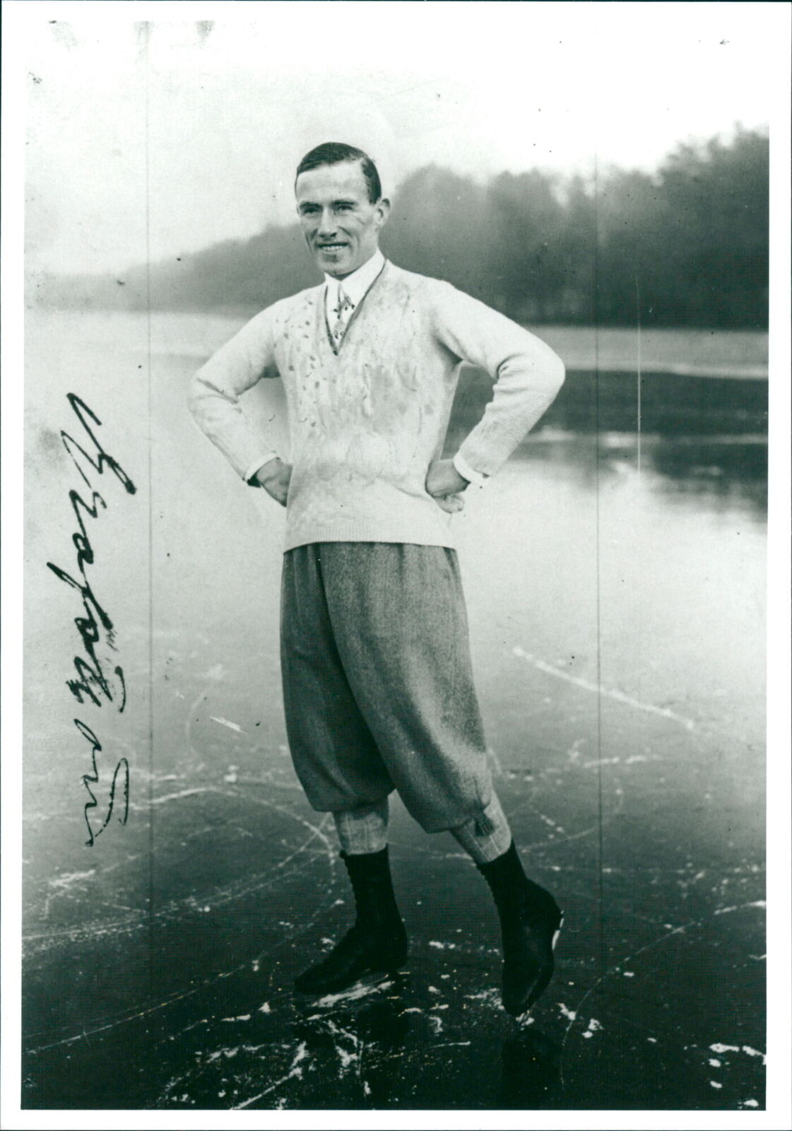 Gillis Grafström, Swedish figure skater. - Vintage Photograph 2490467