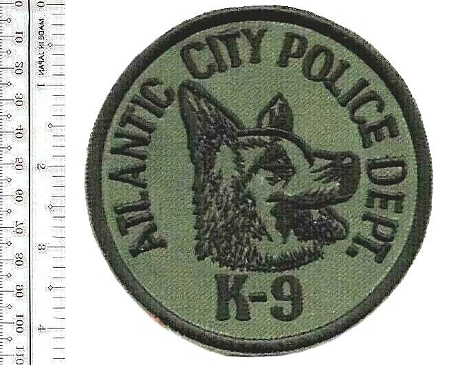 K-9 PD Atlantic City PD Canine Unit Officer & Dog Team New Jersey Patch acu