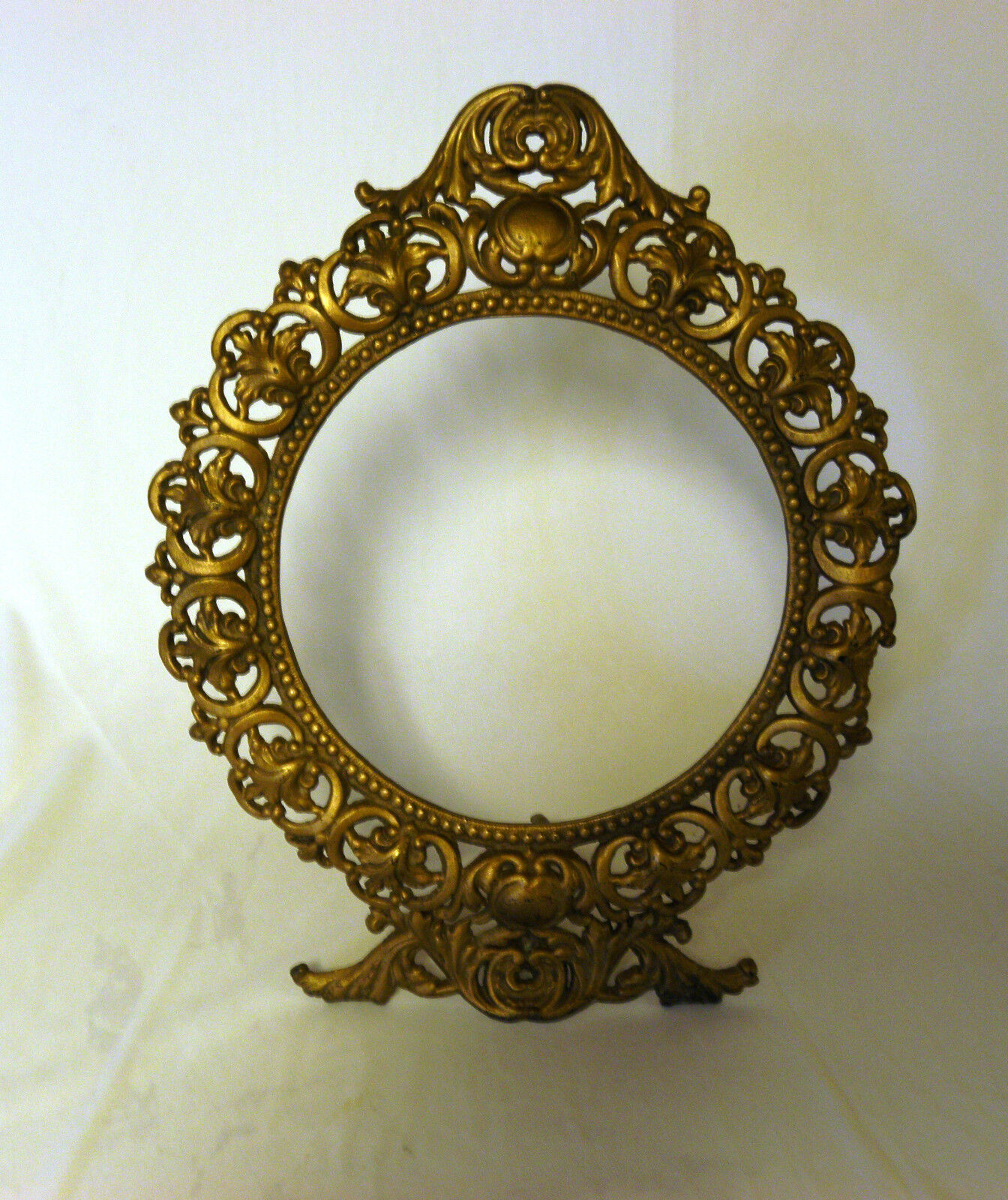 Fabulous Ornate Vintage Gold Gilded Metal Picture Or Mirror Frame 0081010