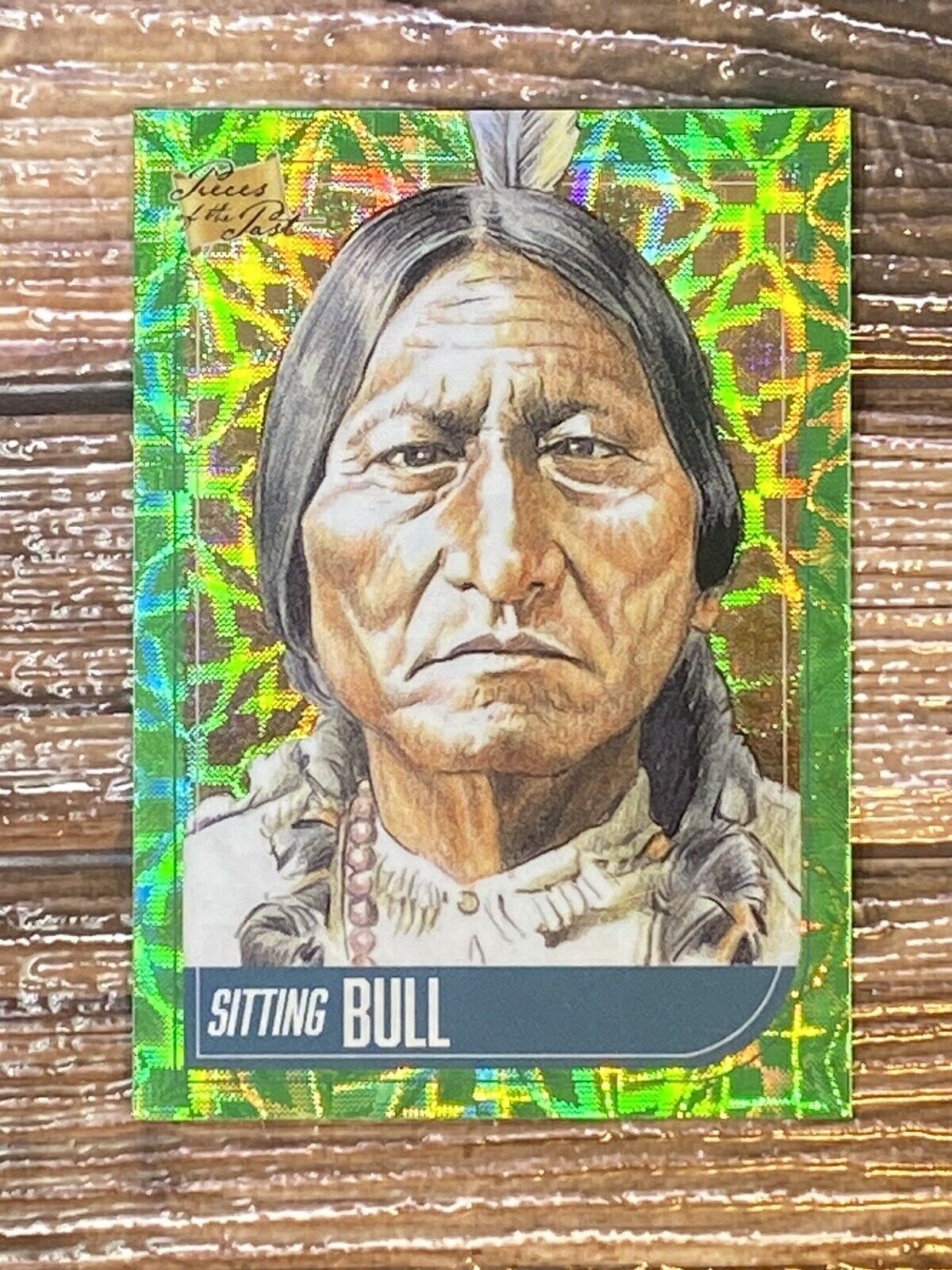 2021 Super Pieces Of The Past Green #49 Sitting Bull 1/1 Card