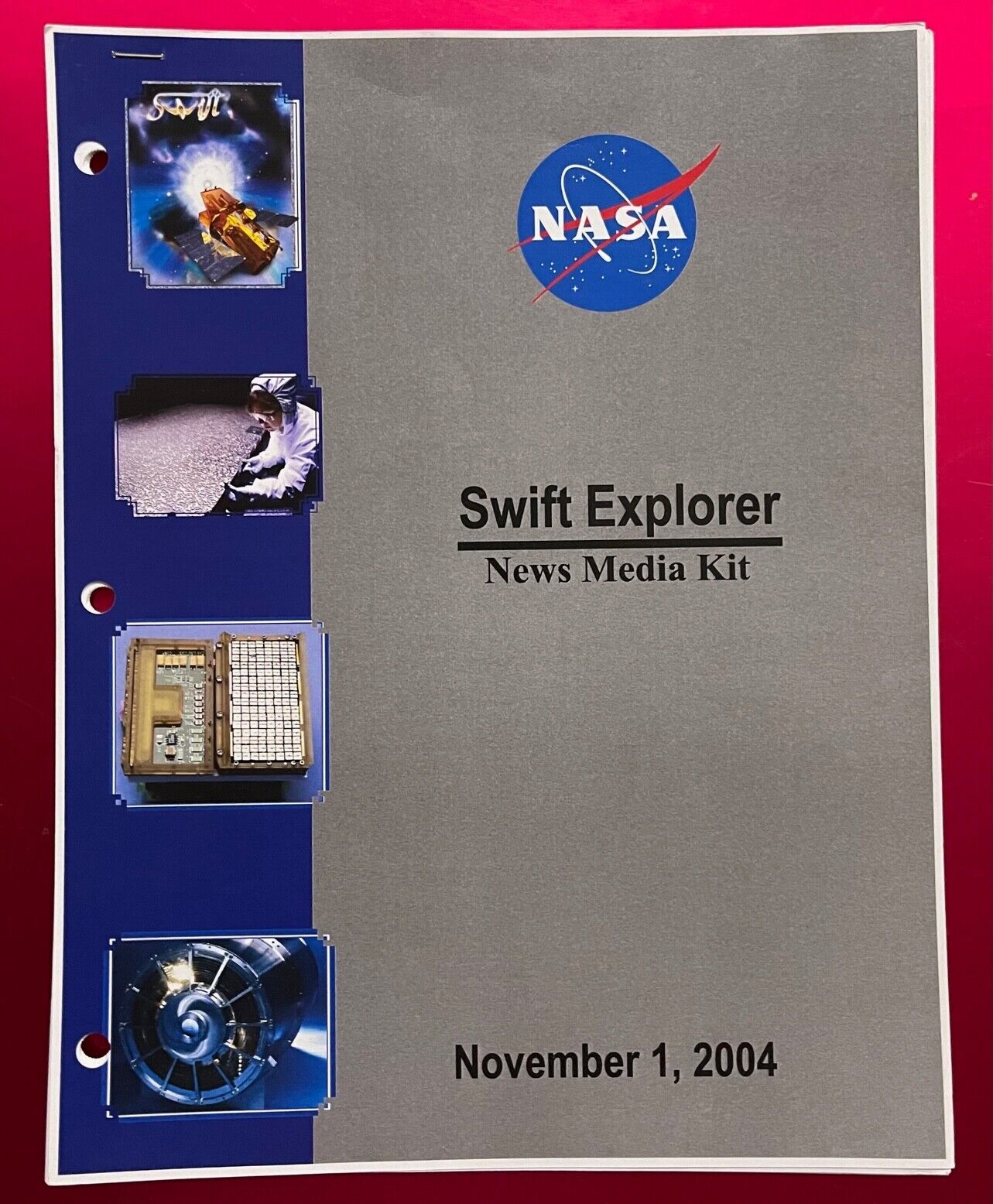 NASA SWIFT EXPLORER 2004 AUTHENTIC PRESS / MEDIA KIT