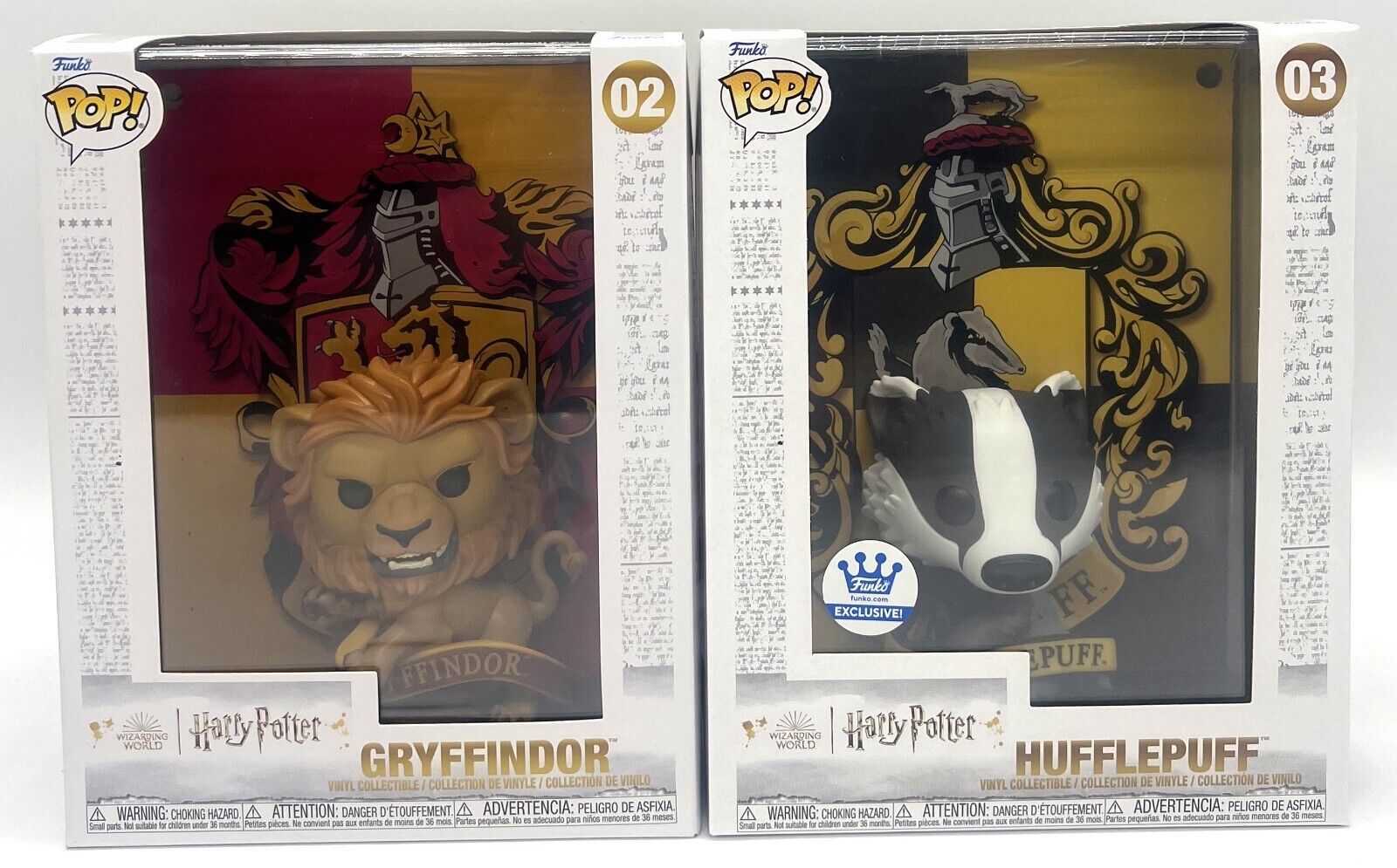 Funko Pop Cover Art Harry Potter Gryffindor #02 & Hufflepuff #03 Set of 2