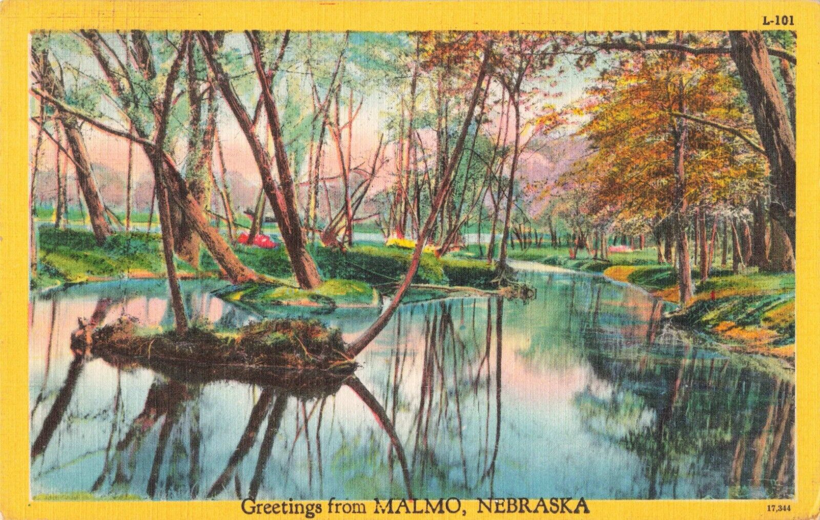 Scenic Greetings from Malmo Nebraska NE Linen 1951 Postcard