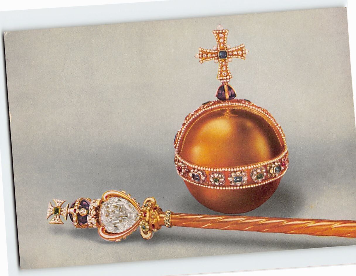 Postcard The Sovereign\'s Orb And Head Of The Sovereign\'s Scepter With The Cross